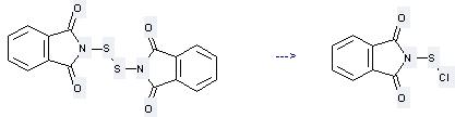1H-Isoindole-1,3(2H)-dione,2,2'-dithiobis- can be used to N-chlorosulfanyl-phthalimide at the ambient temperature